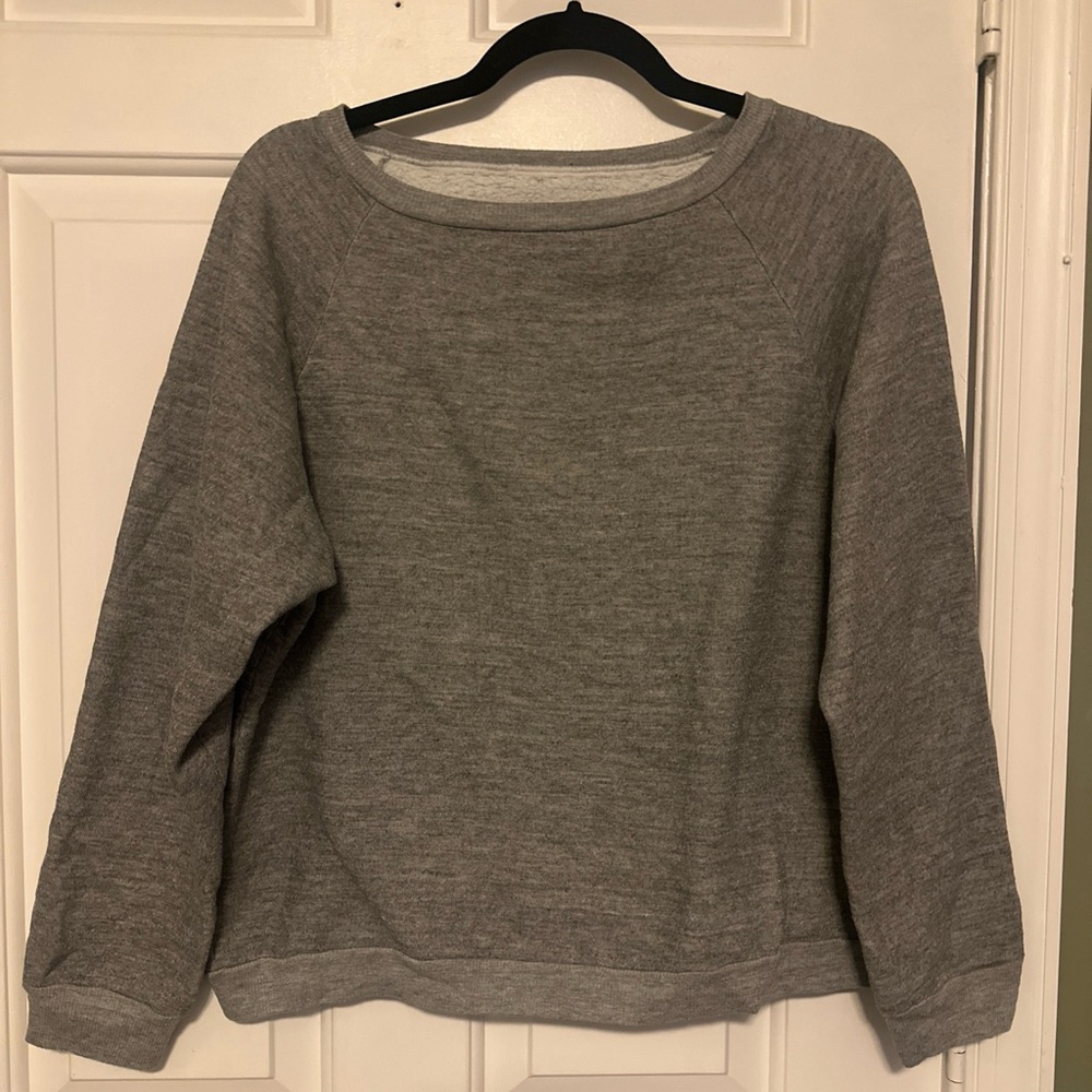 Nili Lotan Heather Gray Crew Neck Sweater